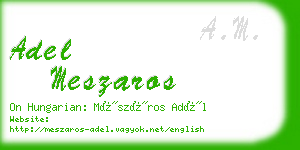adel meszaros business card